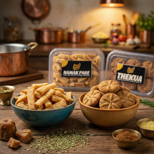 Thekua with Namak Pare